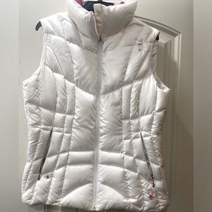 Spyder Women’s White/Pink Puffer Vest XL